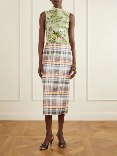 Brandon Maxwell Piper Sequined Floral-print Mesh Turtleneck Top | Thumbnail 2 Brandon Maxwell Piper Sequined Floral-print Mesh Turtleneck Top | Thumbnail 2