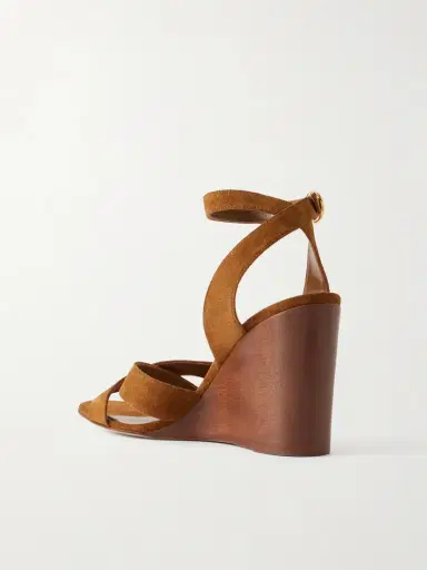 Gianvito Rossi 85 Suede Wedge Sandals | Thumbnail 3 Gianvito Rossi 85 Suede Wedge Sandals | Thumbnail 3