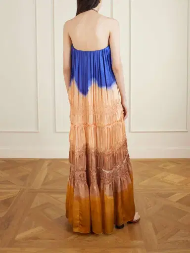 Ulla Johnson Veil Strapless Tiered Silk-satin Gown | Thumbnail 3 Ulla Johnson Veil Strapless Tiered Silk-satin Gown | Thumbnail 3