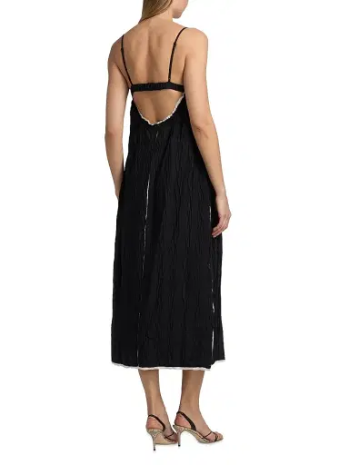 SIMKHAI Women's Leah Wavy Midi-Dress - Black Multi | Thumbnail 5 SIMKHAI Women's Leah Wavy Midi-Dress - Black Multi | Thumbnail 5