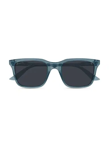 Gucci Men's Light Acetate 53MM Rectangular Sunglasses - Blue | Thumbnail 2 Gucci Men's Light Acetate 53MM Rectangular Sunglasses - Blue | Thumbnail 2