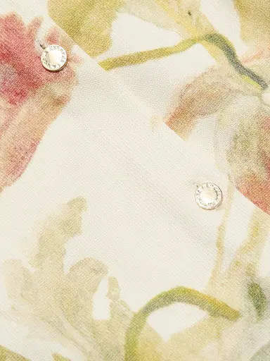 Carolina Herrera Women's Floral Silk-Cotton Cardigan - Almond Multi - Size Large | Thumbnail 7 Carolina Herrera Women's Floral Silk-Cotton Cardigan - Almond Multi - Size Large | Thumbnail 7