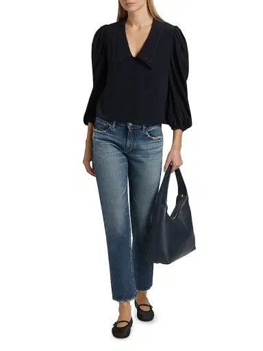 Moussy Vintage Women's Ensley Slim-Straight Low-Rise Jeans - Blue | Thumbnail 2 Moussy Vintage Women's Ensley Slim-Straight Low-Rise Jeans - Blue | Thumbnail 2