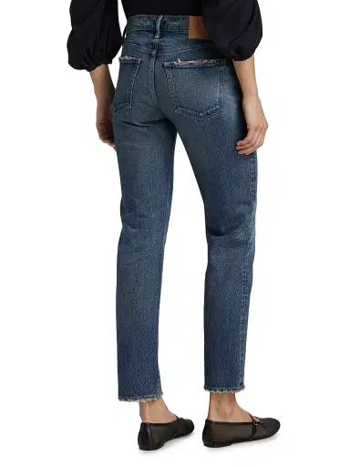 Moussy Vintage Women's Ensley Slim-Straight Low-Rise Jeans - Blue | Thumbnail 5 Moussy Vintage Women's Ensley Slim-Straight Low-Rise Jeans - Blue | Thumbnail 5