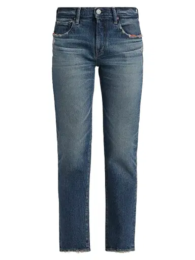 Moussy Vintage Women's Ensley Slim-Straight Low-Rise Jeans - Blue | Thumbnail 1 Moussy Vintage Women's Ensley Slim-Straight Low-Rise Jeans - Blue | Thumbnail 1