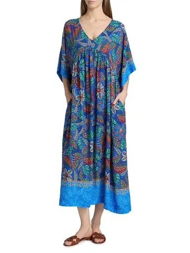 Johnny Was Women's Maris Printed Caftan Maxi Dress - Maris - Size Small | Thumbnail 3 Johnny Was Women's Maris Printed Caftan Maxi Dress - Maris - Size Small | Thumbnail 3