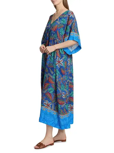 Johnny Was Women's Maris Printed Caftan Maxi Dress - Maris - Size Small | Thumbnail 4 Johnny Was Women's Maris Printed Caftan Maxi Dress - Maris - Size Small | Thumbnail 4