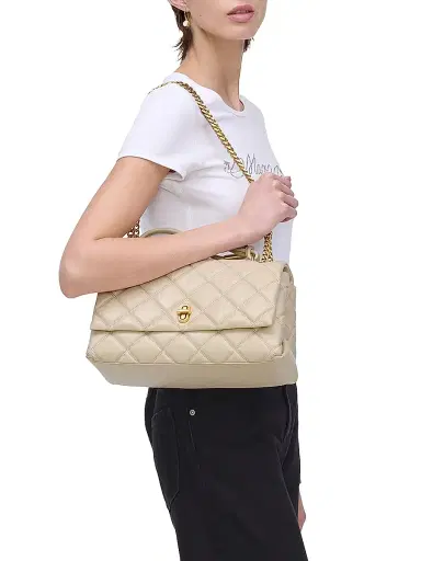 Marc Jacobs Women's The Quilted Dual Convertible Shoulder Bag - Cloud White | Thumbnail 2 Marc Jacobs Women's The Quilted Dual Convertible Shoulder Bag - Cloud White | Thumbnail 2