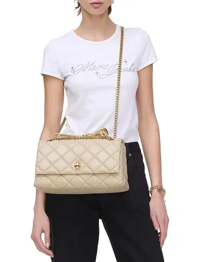 Marc Jacobs Women's The Quilted Dual Convertible Shoulder Bag - Cloud White | Thumbnail 3 Marc Jacobs Women's The Quilted Dual Convertible Shoulder Bag - Cloud White | Thumbnail 3