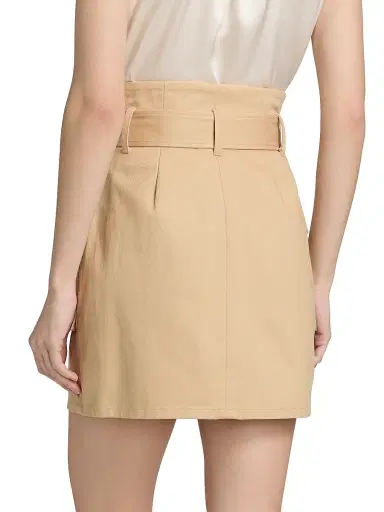 L'Agence Women's Maelis Paperbag Miniskirt - Macadamia Brown - Size 16 | Thumbnail 5 L'Agence Women's Maelis Paperbag Miniskirt - Macadamia Brown - Size 16 | Thumbnail 5