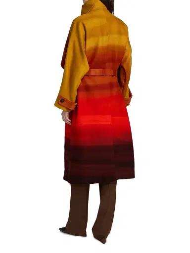 Libertine Women's California Sunset New Wave Wool Coat - Orange Multi - Size XS | Thumbnail 5 Libertine Women's California Sunset New Wave Wool Coat - Orange Multi - Size XS | Thumbnail 5