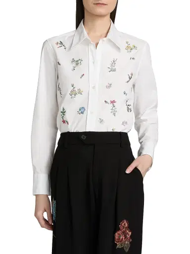 Libertine Women's Joy And Mirth New Classic Embellished Shirt - White | Thumbnail 3 Libertine Women's Joy And Mirth New Classic Embellished Shirt - White | Thumbnail 3