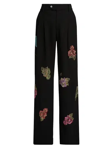 Libertine Women's Primrose Wool Baggy Trousers - Black - Size XL | Thumbnail 1 Libertine Women's Primrose Wool Baggy Trousers - Black - Size XL | Thumbnail 1