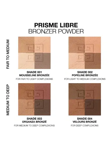 Givenchy Prisme Libre 4-Color Blurring & Sculpting Bronzer Powder - H004 Velours Bronze | Thumbnail 5 Givenchy Prisme Libre 4-Color Blurring & Sculpting Bronzer Powder - H004 Velours Bronze | Thumbnail 5