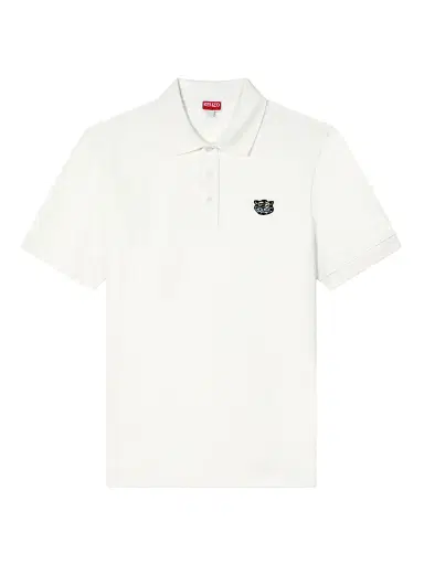 KENZO Men's Wild Tiger Slim-Fit Polo Shirt - Off White - Size Small | Thumbnail 1 KENZO Men's Wild Tiger Slim-Fit Polo Shirt - Off White - Size Small | Thumbnail 1