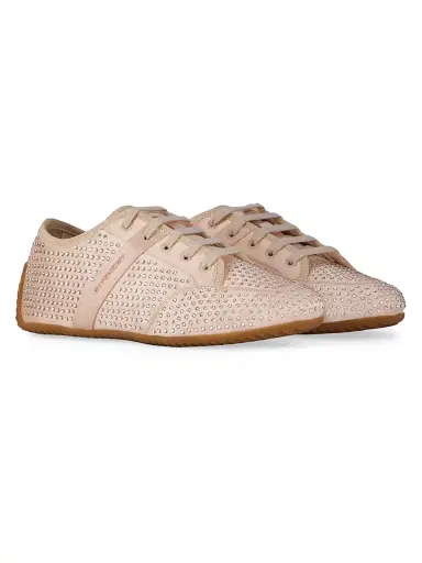 Givenchy Women's Slim Sneakers in Satin with Strass - Powder | Thumbnail 2 Givenchy Women's Slim Sneakers in Satin with Strass - Powder | Thumbnail 2