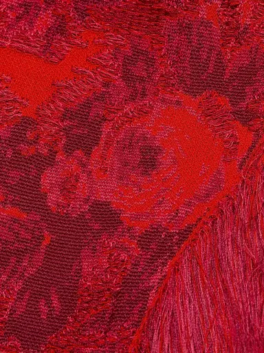 Erdem Women's French Frayed Jacquard Knit Top - Tulip Red | Thumbnail 7 Erdem Women's French Frayed Jacquard Knit Top - Tulip Red | Thumbnail 7