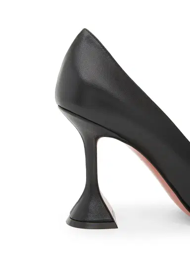 Amina Muaddi Women's Ami 95MM Leather Pumps - Black Nappa | Thumbnail 5 Amina Muaddi Women's Ami 95MM Leather Pumps - Black Nappa | Thumbnail 5