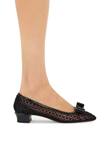 Ferragamo Women's Vara 2.0 Lace Pumps - Nero Biscotto - Size 11.5 | Thumbnail 6 Ferragamo Women's Vara 2.0 Lace Pumps - Nero Biscotto - Size 11.5 | Thumbnail 6