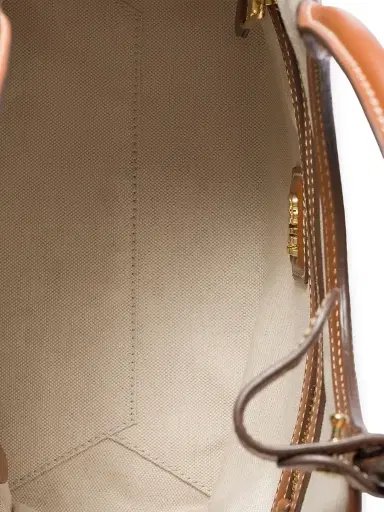 Miu Miu Women's Ivy Canvas Tote Bag - Beige Khaki | Thumbnail 5 Miu Miu Women's Ivy Canvas Tote Bag - Beige Khaki | Thumbnail 5