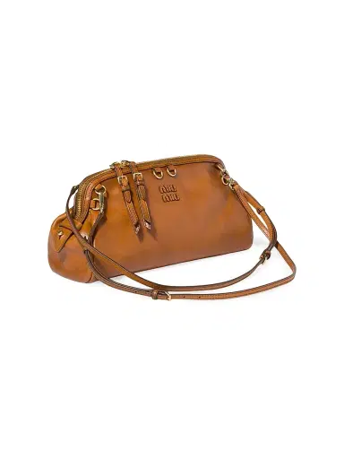 Miu Miu Women's Caprice Leather Shoulder Bag - Brown | Thumbnail 2 Miu Miu Women's Caprice Leather Shoulder Bag - Brown | Thumbnail 2