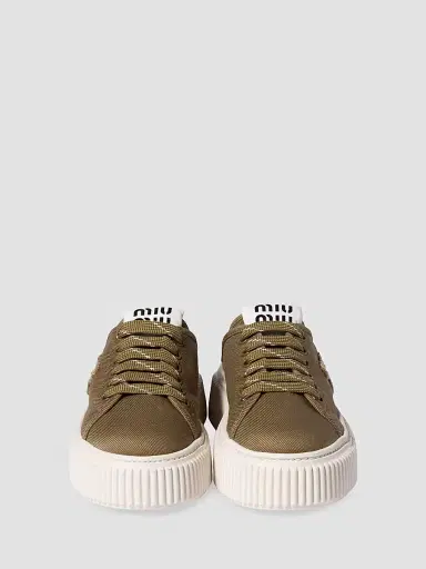 Miu Miu Women's Denim Sneaker Mules - Green - Size 7 | Thumbnail 2 Miu Miu Women's Denim Sneaker Mules - Green - Size 7 | Thumbnail 2