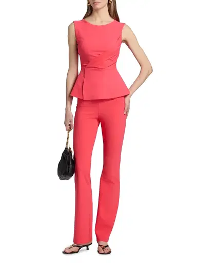Chiara Boni La Petite Robe Women's Oliwia Sje Ruched Stretch-Jersey Peplum Top | Thumbnail 2 Chiara Boni La Petite Robe Women's Oliwia Sje Ruched Stretch-Jersey Peplum Top | Thumbnail 2