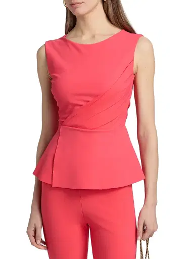 Chiara Boni La Petite Robe Women's Oliwia Sje Ruched Stretch-Jersey Peplum Top | Thumbnail 3 Chiara Boni La Petite Robe Women's Oliwia Sje Ruched Stretch-Jersey Peplum Top | Thumbnail 3