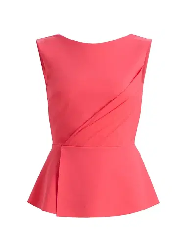 Chiara Boni La Petite Robe Women's Oliwia Sje Ruched Stretch-Jersey Peplum Top | Thumbnail 1 Chiara Boni La Petite Robe Women's Oliwia Sje Ruched Stretch-Jersey Peplum Top | Thumbnail 1