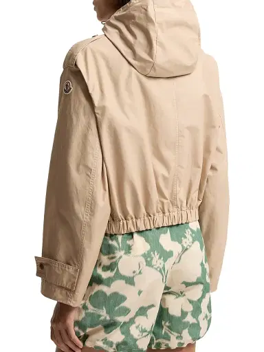 Moncler Women's Carex Jacket in Cotton Blend Poplin - Beige - Size XXL | Thumbnail 3 Moncler Women's Carex Jacket in Cotton Blend Poplin - Beige - Size XXL | Thumbnail 3