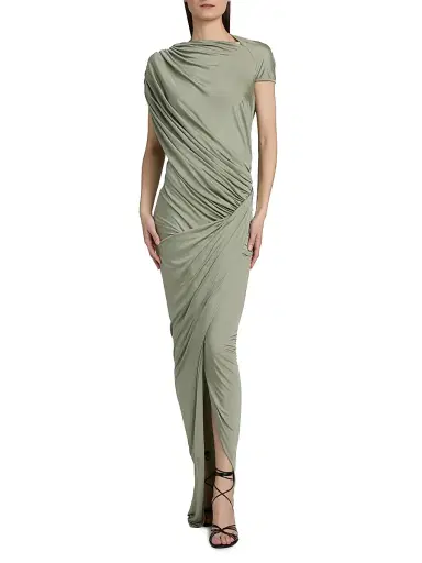 Rick Owens Women's Ares Draped Gown - Jade | Thumbnail 3 Rick Owens Women's Ares Draped Gown - Jade | Thumbnail 3