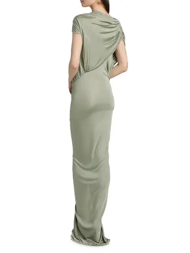 Rick Owens Women's Ares Draped Gown - Jade | Thumbnail 5 Rick Owens Women's Ares Draped Gown - Jade | Thumbnail 5