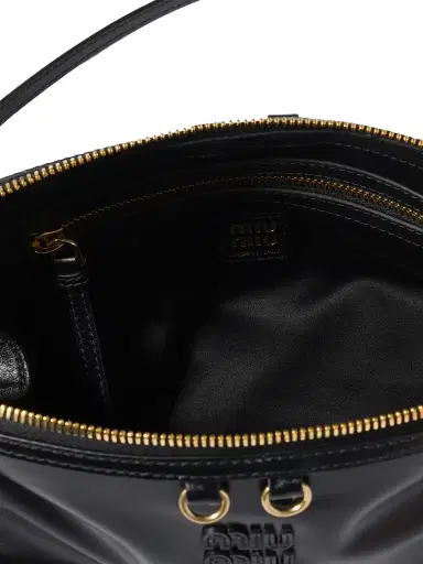 Miu Miu Women's Caprice Shiny Leather Shoulder Bag - Black | Thumbnail 4 Miu Miu Women's Caprice Shiny Leather Shoulder Bag - Black | Thumbnail 4