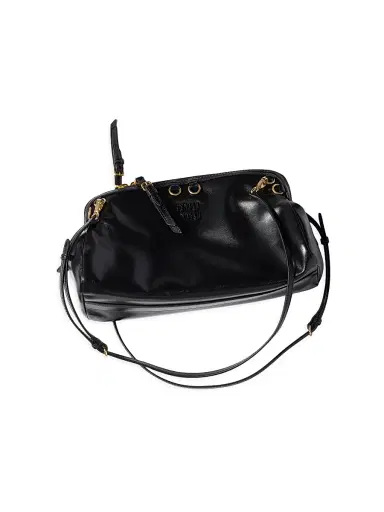 Miu Miu Women's Caprice Shiny Leather Shoulder Bag - Black | Thumbnail 5 Miu Miu Women's Caprice Shiny Leather Shoulder Bag - Black | Thumbnail 5