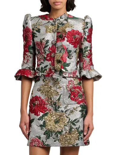 Dolce & Gabbana Women's Floral Brocade Jacket - Jacquard | Thumbnail 3 Dolce & Gabbana Women's Floral Brocade Jacket - Jacquard | Thumbnail 3