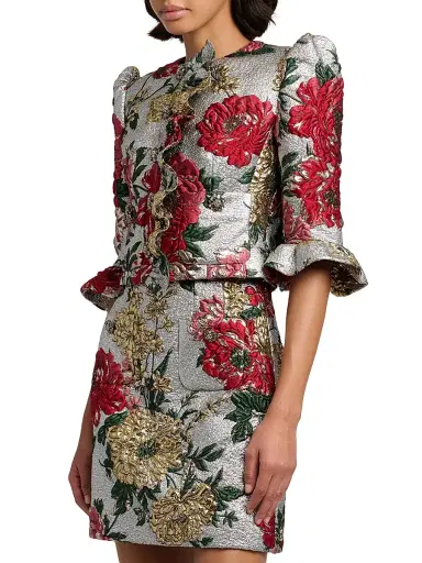Dolce & Gabbana Women's Floral Brocade Jacket - Jacquard | Thumbnail 4 Dolce & Gabbana Women's Floral Brocade Jacket - Jacquard | Thumbnail 4