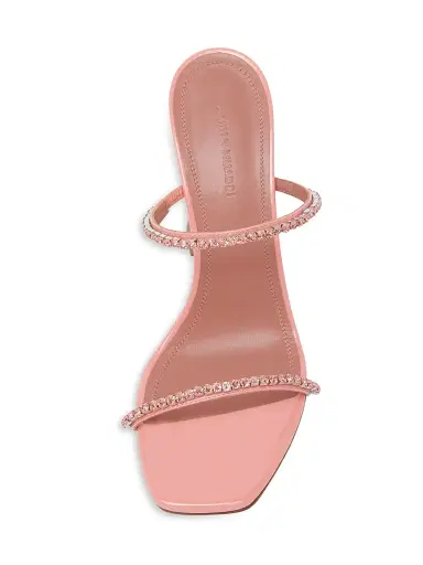 Amina Muaddi Women's Gilda 85MM Patent Leather Sandals - Champagne - Size 12 | Thumbnail 4 Amina Muaddi Women's Gilda 85MM Patent Leather Sandals - Champagne - Size 12 | Thumbnail 4