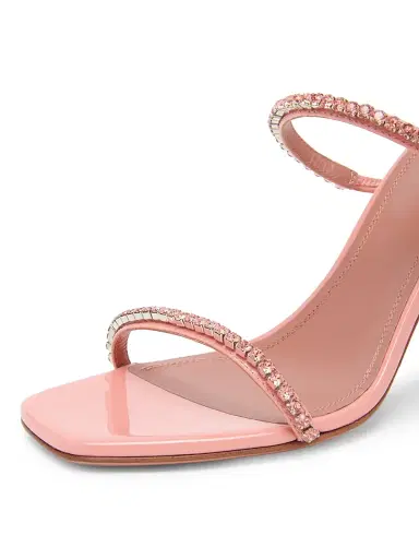 Amina Muaddi Women's Gilda 85MM Patent Leather Sandals - Champagne - Size 12 | Thumbnail 5 Amina Muaddi Women's Gilda 85MM Patent Leather Sandals - Champagne - Size 12 | Thumbnail 5