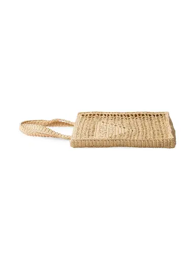 Prada Women's Crochet Tote Bag - Beige Khaki | Thumbnail 5 Prada Women's Crochet Tote Bag - Beige Khaki | Thumbnail 5