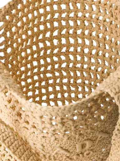 Prada Women's Crochet Tote Bag - Beige Khaki | Thumbnail 7 Prada Women's Crochet Tote Bag - Beige Khaki | Thumbnail 7