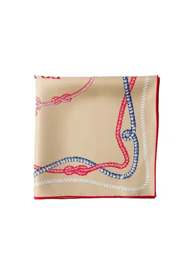 Prada Women's Printed Silk Twill Scarf - Brown | Thumbnail 1 Prada Women's Printed Silk Twill Scarf - Brown | Thumbnail 1