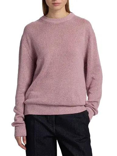 Jil Sander Women's Hemp-Silk Crewneck Sweater - Twilight - Size 10 | Thumbnail 3 Jil Sander Women's Hemp-Silk Crewneck Sweater - Twilight - Size 10 | Thumbnail 3
