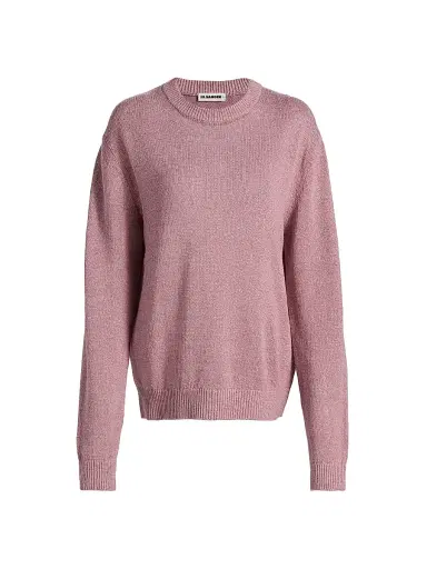 Jil Sander Women's Hemp-Silk Crewneck Sweater - Twilight - Size 10 | Thumbnail 1 Jil Sander Women's Hemp-Silk Crewneck Sweater - Twilight - Size 10 | Thumbnail 1