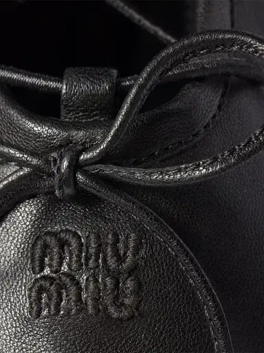 Miu Miu Women's Nappa Leather Ballerinas - Black - Size 5.5 | Thumbnail 3 Miu Miu Women's Nappa Leather Ballerinas - Black - Size 5.5 | Thumbnail 3