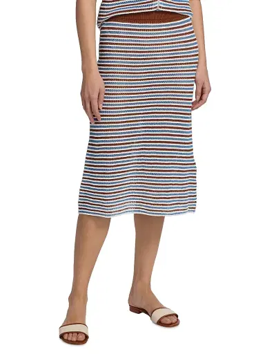 Marni Women's Stripe Crochet Knee-Length Skirt | Thumbnail 3 Marni Women's Stripe Crochet Knee-Length Skirt | Thumbnail 3