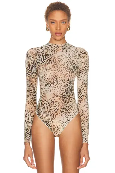 SKIMS Milky Sheer Mock Neck Long Sleeve Bodysuit | Thumbnail 2 SKIMS Milky Sheer Mock Neck Long Sleeve Bodysuit | Thumbnail 2