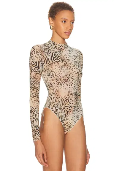 SKIMS Milky Sheer Mock Neck Long Sleeve Bodysuit | Thumbnail 3 SKIMS Milky Sheer Mock Neck Long Sleeve Bodysuit | Thumbnail 3