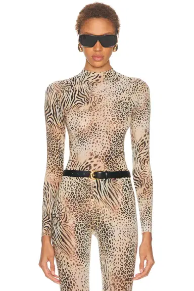 SKIMS Milky Sheer Mock Neck Long Sleeve Bodysuit | Thumbnail 1 SKIMS Milky Sheer Mock Neck Long Sleeve Bodysuit | Thumbnail 1