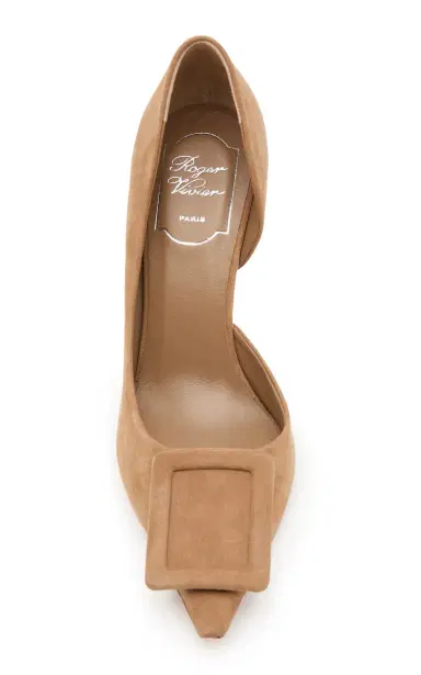 Roger Vivier Viv Buckled Suede d'Orsay Pumps | Thumbnail 3 Roger Vivier Viv Buckled Suede d'Orsay Pumps | Thumbnail 3