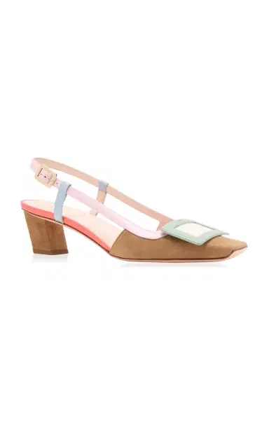 Roger Vivier Belle Vivier Suede Slingback Pumps | Thumbnail 3 Roger Vivier Belle Vivier Suede Slingback Pumps | Thumbnail 3